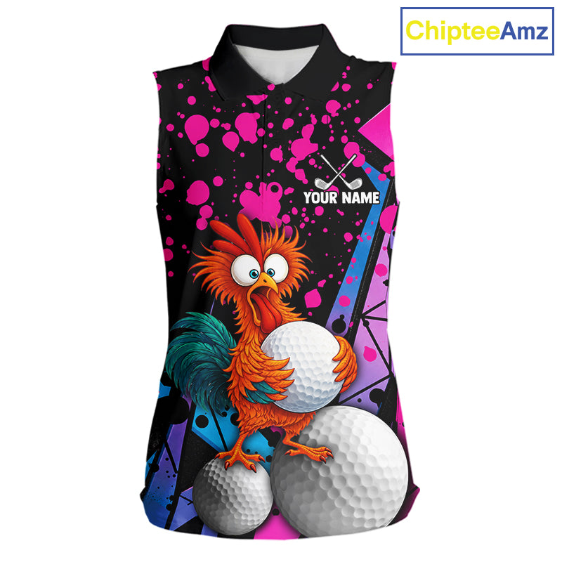 Colorful Funny Chicken Golf Jersey for Womens  Golf League Team Shirt
