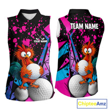 Load image into Gallery viewer, Colorful Funny Chicken Golf Jersey for Womens  Golf League Team Shirt