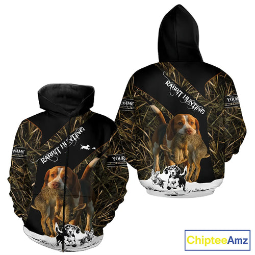 Custom Camouflage Rabbit Hunting With Beagle Dog For Hunter, Rabbit Hunting Gifts NHT270