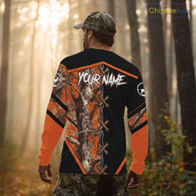 Load image into Gallery viewer, Personalized Orange Camo Black Skull Deer Hunting 3D Shirts, Perfect Gift for Hunters NHT281