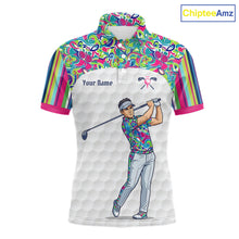 Load image into Gallery viewer, Personalized Golf Polo Shirt Custom Name Golf Shirt Funny Golfer Gift Men Golf Jersey Colorful Golf Outfit NHT686