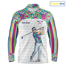 Load image into Gallery viewer, Personalized Golf Polo Shirt Custom Name Golf Shirt Funny Golfer Gift Men Golf Jersey Colorful Golf Outfit NHT686