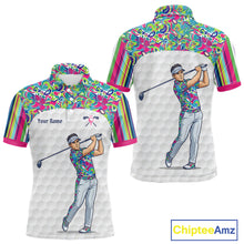 Load image into Gallery viewer, Personalized Golf Polo Shirt Custom Name Golf Shirt Funny Golfer Gift Men Golf Jersey Colorful Golf Outfit NHT686