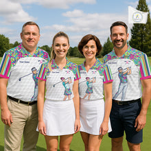 Load image into Gallery viewer, Personalized Golf Polo Shirt Custom Name Golf Shirt Funny Golfer Gift Men Golf Jersey Colorful Golf Outfit NHT686