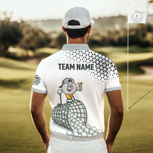 Load image into Gallery viewer, Funny Custom Mens Golf Polo Shirt, Personalized Drinking Golf Jersey, Custom Golf Outfit For Familly Team Shirt NHT697
