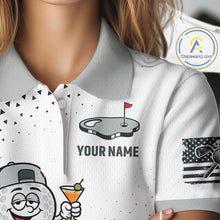 Load image into Gallery viewer, Funny Custom Womens Golf Polo Shirt, Personalized Drinking Golf Jersey, Custom Golf Outfit For Familly Team Shirt NHT697