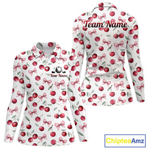 Load image into Gallery viewer, Funny Golf Polo Shirt For Womens Cherry Pattern Summer Sport Top For Team NHT881