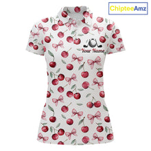 Load image into Gallery viewer, Funny Golf Polo Shirt For Womens Cherry Pattern Summer Sport Top For Team NHT881