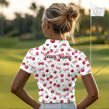 Load image into Gallery viewer, Funny Golf Polo Shirt For Womens Cherry Pattern Summer Sport Top For Team NHT881