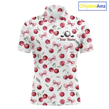 Load image into Gallery viewer, Funny Golf Polo Shirt For Mens Cherry Pattern Summer Sport Top For Team NHT881