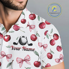 Load image into Gallery viewer, Funny Golf Polo Shirt For Mens Cherry Pattern Summer Sport Top For Team NHT881