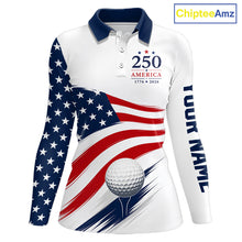 Load image into Gallery viewer, America 250Th Anniversary Womens Golf Polo Shirts, Patriotic Team Golf Jerseys NHT885