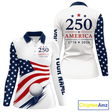 Load image into Gallery viewer, America 250Th Anniversary Womens Golf Polo Shirts, Patriotic Team Golf Jerseys NHT885