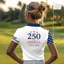Load image into Gallery viewer, America 250Th Anniversary Womens Golf Polo Shirts, Patriotic Team Golf Jerseys NHT885