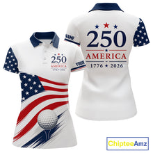 Load image into Gallery viewer, America 250Th Anniversary Womens Golf Polo Shirts, Patriotic Team Golf Jerseys NHT885