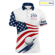 Load image into Gallery viewer, America 250Th Anniversary Mens Golf Polo Shirts, Patriotic Team Golf Jerseys NHT885