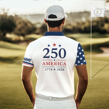 Load image into Gallery viewer, America 250Th Anniversary Mens Golf Polo Shirts, Patriotic Team Golf Jerseys NHT885