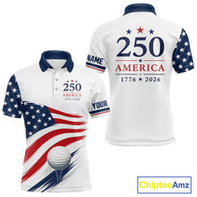 Load image into Gallery viewer, America 250Th Anniversary Mens Golf Polo Shirts, Patriotic Team Golf Jerseys NHT885
