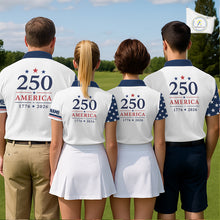 Load image into Gallery viewer, America 250Th Anniversary Womens Golf Polo Shirts, Patriotic Team Golf Jerseys NHT885