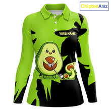 Load image into Gallery viewer, Green Golf Jerseys Funny Avocado Golf Shirts For Women Custom Golf Team Shirts For Golfers NHT893