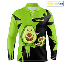 Load image into Gallery viewer, Green Golf Jerseys Funny Avocado Golf Shirts For Men Custom Golf Team Shirts For Golfers NHT893