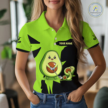 Load image into Gallery viewer, Green Golf Jerseys Funny Avocado Golf Shirts For Women Custom Golf Team Shirts For Golfers NHT893