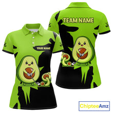 Load image into Gallery viewer, Green Golf Jerseys Funny Avocado Golf Shirts For Women Custom Golf Team Shirts For Golfers NHT893