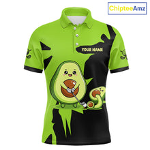 Load image into Gallery viewer, Green Golf Jerseys Funny Avocado Golf Shirts For Men Custom Golf Team Shirts For Golfers NHT893