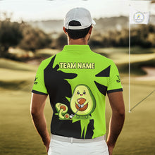 Load image into Gallery viewer, Green Golf Jerseys Funny Avocado Golf Shirts For Men Custom Golf Team Shirts For Golfers NHT893