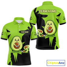 Load image into Gallery viewer, Green Golf Jerseys Funny Avocado Golf Shirts For Men Custom Golf Team Shirts For Golfers NHT893