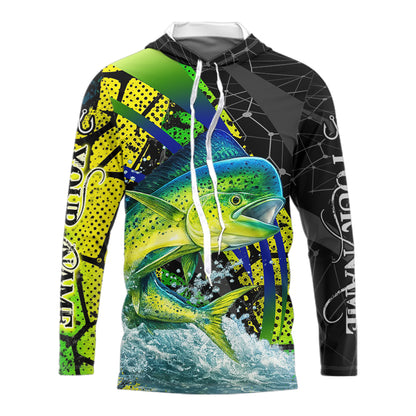 Personalized Mahi Mahi Fishing Jerseys 3D Long Sleeve Shirt, Fishing Gift  NHT402