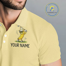 Load image into Gallery viewer, Funny Banana Mens Golf Polo Shirt, Custom Golf Polo For Men, Golf Apparel Gift For Golf Lovers NHT905