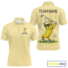 Load image into Gallery viewer, Funny Banana Mens Golf Polo Shirt, Custom Golf Polo For Men, Golf Apparel Gift For Golf Lovers NHT905