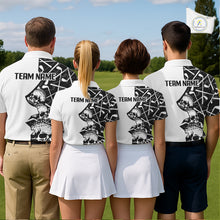 Load image into Gallery viewer, Custom Skull Mens Golf Polo Shirt Personalized Name, Golf Team Polo Jersey| Black NHT1060