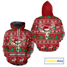 Load image into Gallery viewer, Funny Ugly Sweater Pattern Skull Deer Hunting Custom All Over Print Shirts NHT302