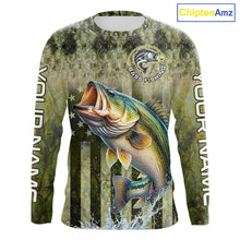 Load image into Gallery viewer, Custom Bass Fishing Shirt 3D Personalized Team Name Long Sleeve UV Protection Fishing Jersey For Men