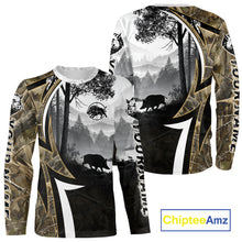 Load image into Gallery viewer, Personalized Wild Hog Hunting Camo Full Printing Shirts, Boar Hunting Shirt NHT319