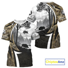 Load image into Gallery viewer, Personalized Wild Hog Hunting Camo Full Printing Shirts, Boar Hunting Shirt NHT319