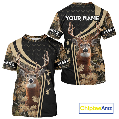 Custom Camo Forest 3D Animal Deer Hunting Shirt Best Hunting Clothes For Season NHT98