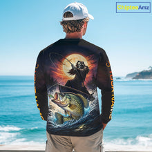 Load image into Gallery viewer, Personalized Fish Reaper Fishing Shirts Jerseys, Fish Reaper Sunset Crappie Fishing Shirts Long Sleeve NHT831