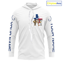 Load image into Gallery viewer, Texas Slam Funny Fishing Redfish, Trout, Flounder Fishing Shirts Long Sleeve Hooded For Men| White NHT843