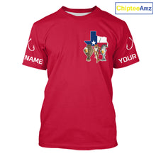 Load image into Gallery viewer, Texas Slam Funny Fishing Redfish, Trout, Flounder Fishing Shirts T - Shirt For Men| Red NHT844
