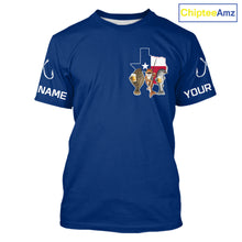 Load image into Gallery viewer, Texas Slam Funny Fishing Redfish, Trout, Flounder Fishing Shirts T - Shirt For Men| Blue Navy NHT845