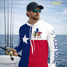 Load image into Gallery viewer, Texas Slam Fishing Shirts Long Sleeve Hooded For Men, Personalized Inshore Slam Fishing Team Jersey NHT846