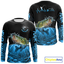 Load image into Gallery viewer, Largemouth Bass Fishing Shirt Long Sleeve For Tournament – Angler Gift For Men Dad| Blue NHT849