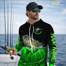 Load image into Gallery viewer, Largemouth Bass Fishing Shirt Long Sleeve Hooded For Tournament – Angler Gift For Men Dad| Green NHT851
