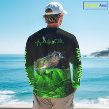 Load image into Gallery viewer, Largemouth Bass Fishing Shirt Long Sleeve For Tournament – Angler Gift For Men Dad| Green NHT851