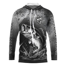 Load image into Gallery viewer, Gray Camo Bass Fishing Custom Long Sleeve Tournament Fishing Shirts, Fishing Shirt For Men NHT442