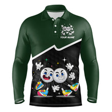 Load image into Gallery viewer, Custom Green And Black Mens Golf Polo Shirt, Custom Golf Balls Team Jerseys NHT865