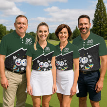 Load image into Gallery viewer, Custom Green And Black Mens Golf Polo Shirt, Custom Golf Balls Team Jerseys NHT865